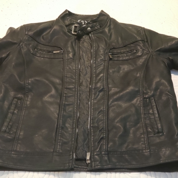 indigo star leather jacket